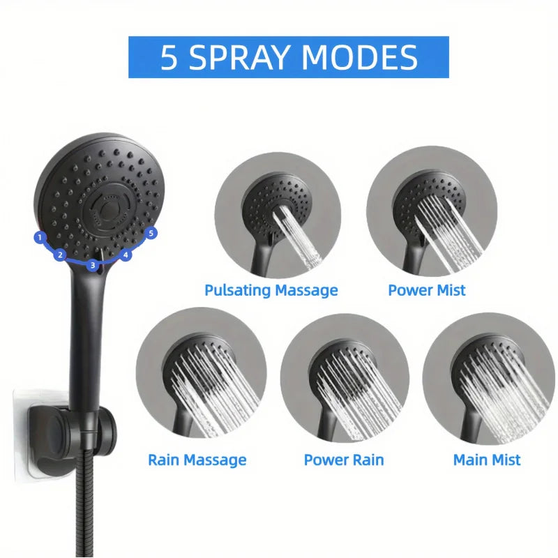 High Pressure Rain Shower Head Combo with Adjustable Arm