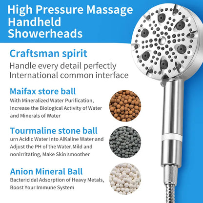 Handheld Shower Head 10-Function Filter Booster